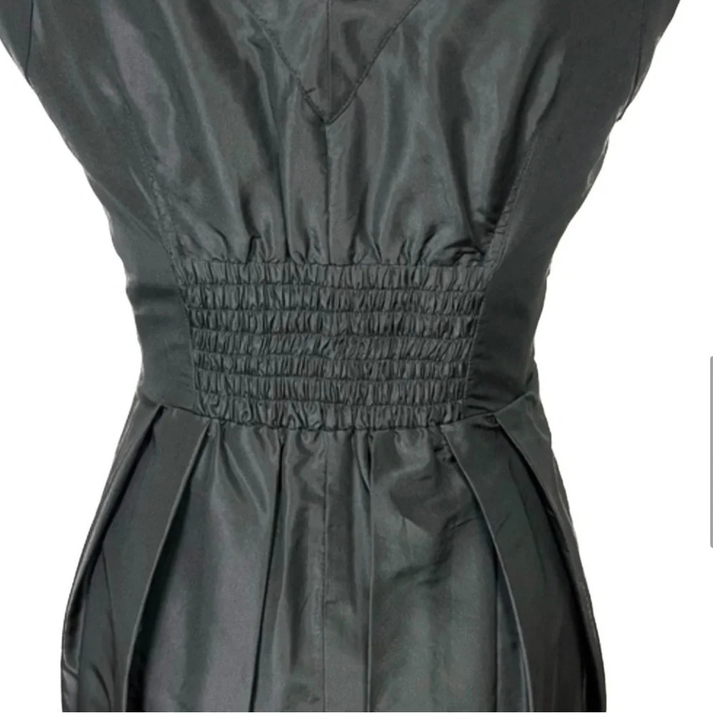 Bebe silk beaded bubble hem mini dress in black - size XS - Picture 7 of 15